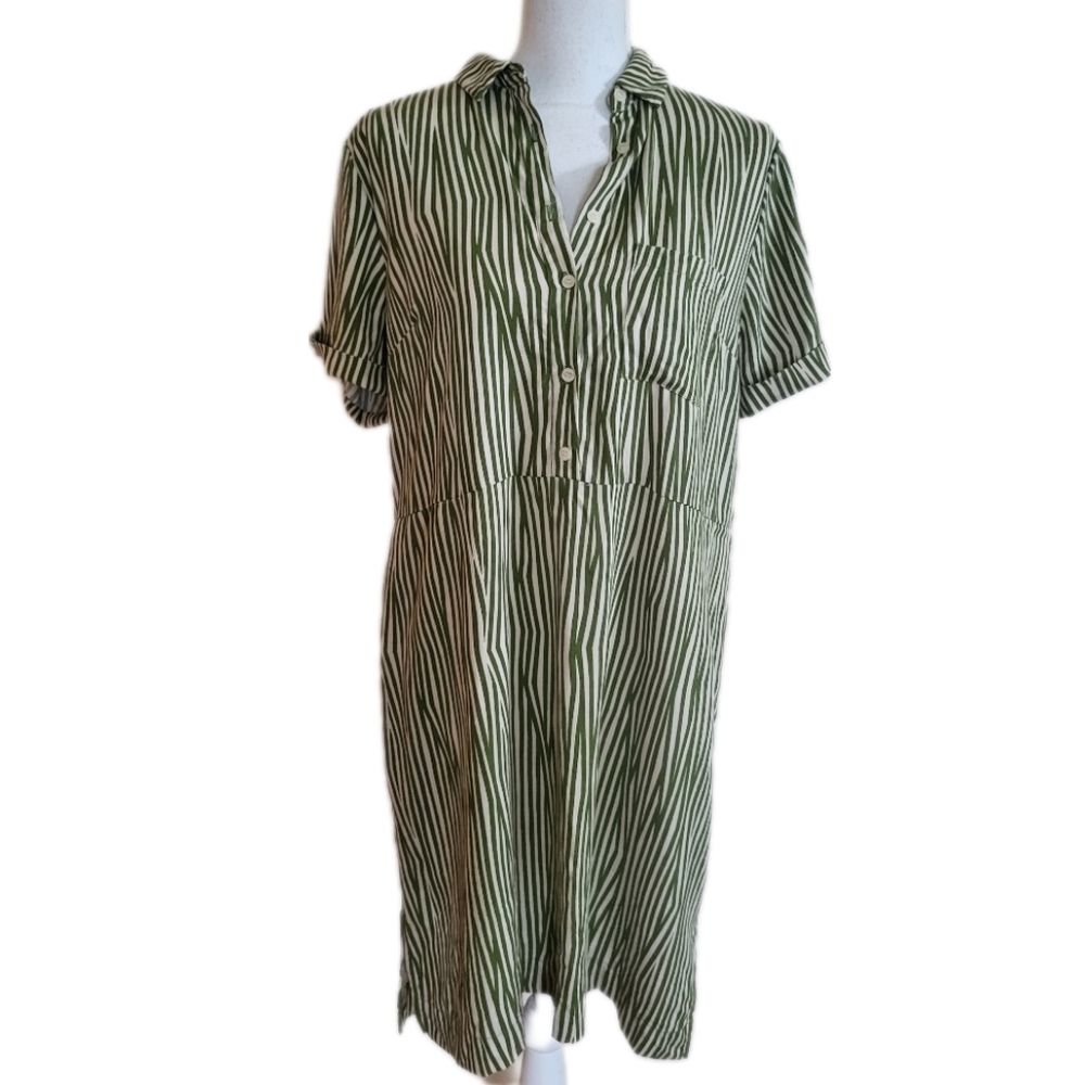 Nice Things Paloma S Printed Shirt Dress Green Size 10